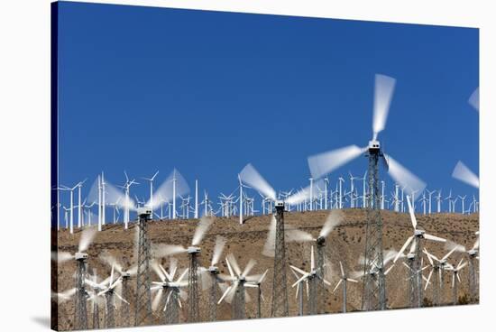 Wind Farm near Palm Springs.-Jon Hicks-Stretched Canvas