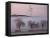 Wind Generators in Eifel Region Mountains Near Hallschlag, Germany, December 29, 2006-Roberto Pfeil-Framed Stretched Canvas