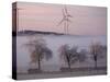 Wind Generators Stand on the Ridge of the Eifel Region Mountains Near Hallschlag, Germany-null-Stretched Canvas