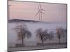 Wind Generators Stand on the Ridge of the Eifel Region Mountains Near Hallschlag, Germany-null-Mounted Photographic Print