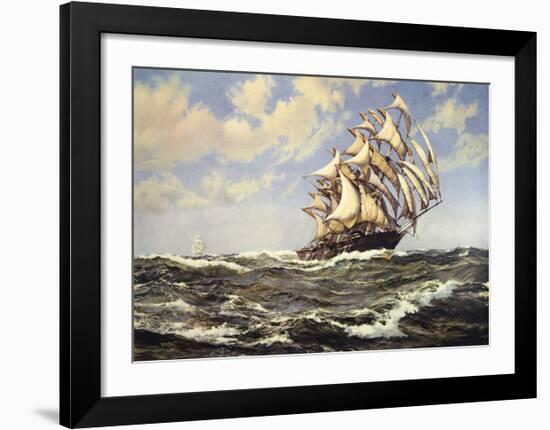 Wind In Her Sails-Montague Dawson-Framed Premium Giclee Print