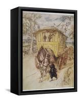 Wind in Willows, Grahame-Arthur Rackham-Framed Stretched Canvas