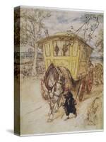 Wind in Willows, Grahame-Arthur Rackham-Stretched Canvas