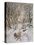 Wind in Willows, Rat Snow-Arthur Rackham-Stretched Canvas