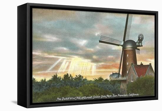 Wind Mill, Golden Gate Park, San Francisco, California-null-Framed Stretched Canvas