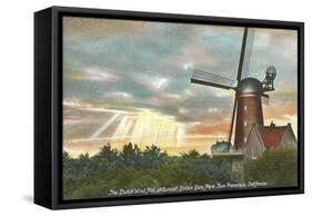 Wind Mill, Golden Gate Park, San Francisco, California-null-Framed Stretched Canvas