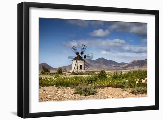 Wind Mill, Molino De Tefía, Tefia, Fuerteventura, Canary Islands, Spain-Sabine Lubenow-Framed Photographic Print