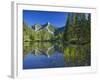 Wind Mountain Reflects in a Beaver Pond in the Lewis and Clark National Forest, Montana, USA-Chuck Haney-Framed Photographic Print