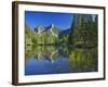 Wind Mountain Reflects in a Beaver Pond in the Lewis and Clark National Forest, Montana, USA-Chuck Haney-Framed Photographic Print