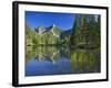 Wind Mountain Reflects in a Beaver Pond in the Lewis and Clark National Forest, Montana, USA-Chuck Haney-Framed Photographic Print