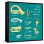 Wind Musical Instruments-vectorikart-Framed Stretched Canvas