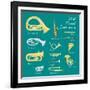 Wind Musical Instruments-vectorikart-Framed Art Print