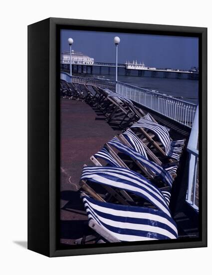 Wind on the Promenade, Eastbourne, East Sussex, Sussex, England, United Kingdom-Jane Legate-Framed Stretched Canvas