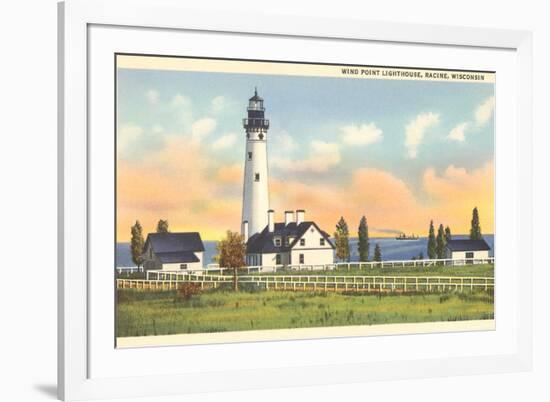 Wind Point Lighthouse, Racine, Wisconsin-null-Framed Premium Giclee Print