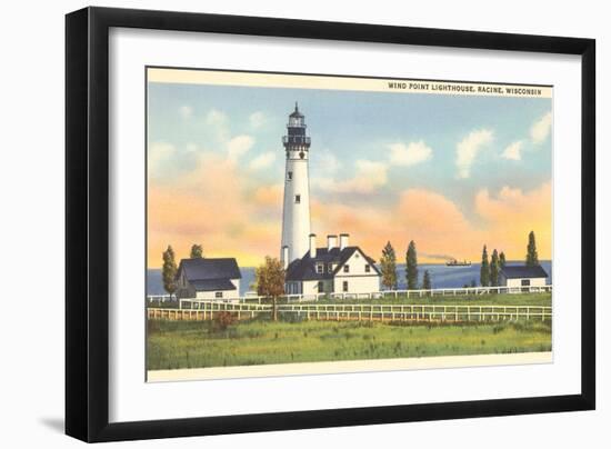 Wind Point Lighthouse, Racine, Wisconsin-null-Framed Art Print