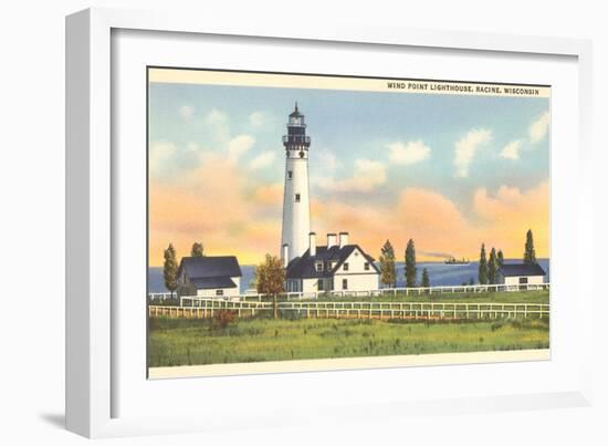 Wind Point Lighthouse, Racine, Wisconsin-null-Framed Art Print