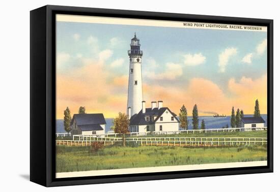 Wind Point Lighthouse, Racine, Wisconsin-null-Framed Stretched Canvas