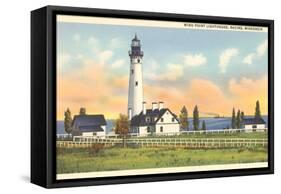 Wind Point Lighthouse, Racine, Wisconsin-null-Framed Stretched Canvas