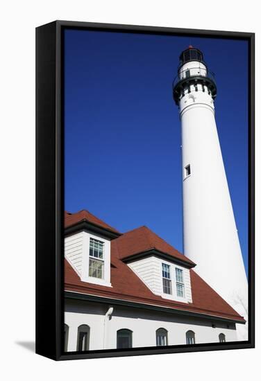 Wind Point Lighthouse-benkrut-Framed Stretched Canvas