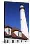 Wind Point Lighthouse-benkrut-Stretched Canvas
