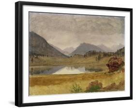 Wind River Country, C.1860 (Oil and Paper Laid on Board)-Albert Bierstadt-Framed Giclee Print