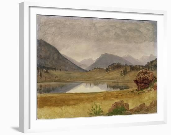 Wind River Country, C.1860 (Oil and Paper Laid on Board)-Albert Bierstadt-Framed Giclee Print