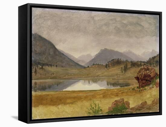 Wind River Country, C.1860 (Oil and Paper Laid on Board)-Albert Bierstadt-Framed Stretched Canvas