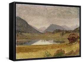 Wind River Country, C.1860 (Oil and Paper Laid on Board)-Albert Bierstadt-Framed Stretched Canvas