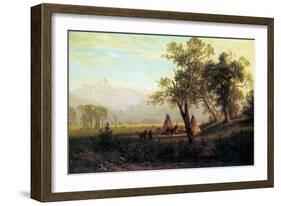 Wind River Mountains in Nebraska-Albert Bierstadt-Framed Art Print