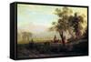 Wind River Mountains in Nebraska-Albert Bierstadt-Framed Stretched Canvas