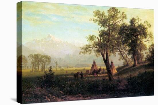 Wind River Mountains in Nebraska-Albert Bierstadt-Stretched Canvas