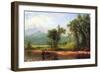 Wind River Mountains, Landscape in Wyoming-Albert Bierstadt-Framed Art Print