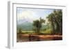 Wind River Mountains, Landscape in Wyoming-Albert Bierstadt-Framed Art Print