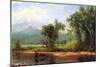 Wind River Mountains, Landscape in Wyoming-Albert Bierstadt-Mounted Art Print