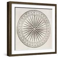 Wind Rose Old Illustration-marzolino-Framed Art Print