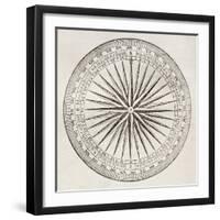 Wind Rose Old Illustration-marzolino-Framed Art Print