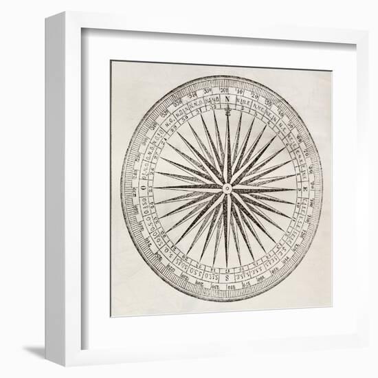 Wind Rose Old Illustration-marzolino-Framed Art Print