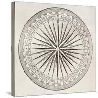 Wind Rose Old Illustration-marzolino-Stretched Canvas