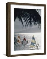 Wind Surfers at Waihikula, Maui-Ted Thai-Framed Photographic Print