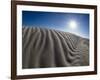 Wind swept barkhan sand dunes on the barrier island of Isla Magdalena, Baja California Sur, Mexico-Michael Nolan-Framed Photographic Print