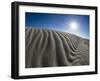 Wind swept barkhan sand dunes on the barrier island of Isla Magdalena, Baja California Sur, Mexico-Michael Nolan-Framed Photographic Print