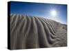 Wind swept barkhan sand dunes on the barrier island of Isla Magdalena, Baja California Sur, Mexico-Michael Nolan-Stretched Canvas