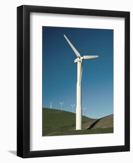 Wind Turbine Generators, Altamonti Pass, Califorrnia, USA-null-Framed Premium Photographic Print