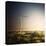 Wind Turbine in a Field in the Evening, Sardinia, Italy-null-Stretched Canvas