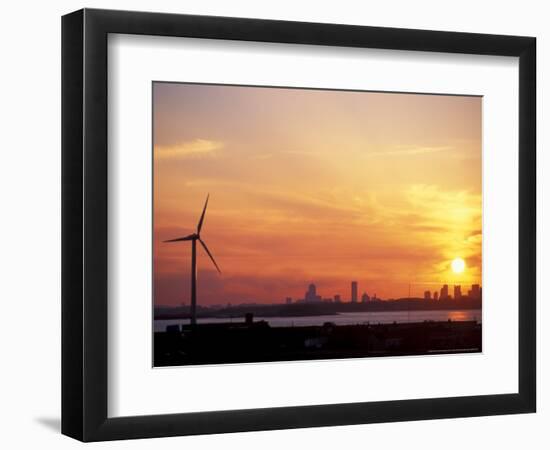 Wind Turbine in Hull, Boston, Massachusetts, USA-Jerry & Marcy Monkman-Framed Photographic Print