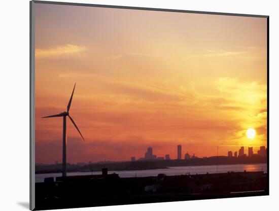 Wind Turbine in Hull, Boston, Massachusetts, USA-Jerry & Marcy Monkman-Mounted Photographic Print