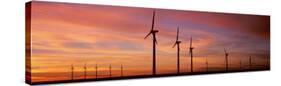 Wind Turbine in the Barren Landscape, Brazos, Texas, USA-null-Stretched Canvas