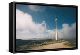 Wind Turbine-Clive Nolan-Framed Stretched Canvas