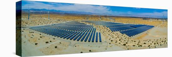 Wind Turbines and Solar Panels, Palm Springs, Riverside County, California, USA-null-Stretched Canvas