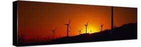 Wind Turbines at Dusk, Palm Springs, California, USA-null-Stretched Canvas